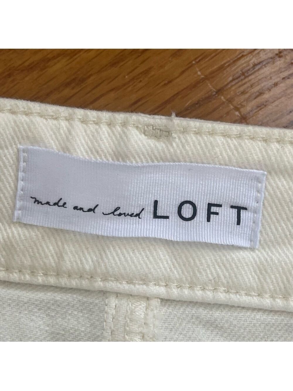 Ann Taylor LOFT High Waist Wide Leg Crop Jeans White Size 12P/31 - Picture 7 of 13